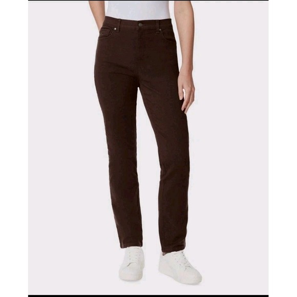 Gloria Vanderbilt Denim - Gloria Vanderbilt Women's Chocolate Brown Amanda Straight-Leg Jeans Pants Sz 16